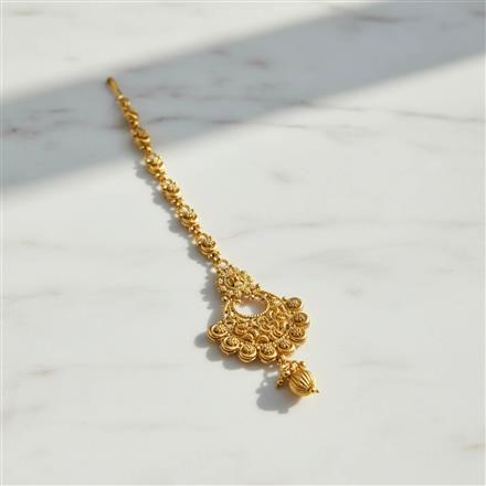 Antique Plain Gold Tikka With Gold Plating