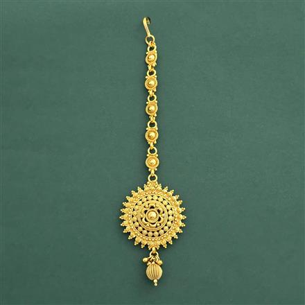 Antique Plain Gold Tikka With Gold Plating