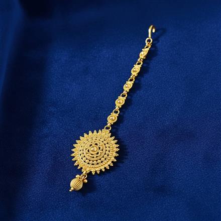 Antique Plain Gold Tikka With Gold Plating