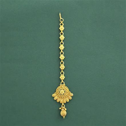Antique Plain Gold Tikka With Gold Plating