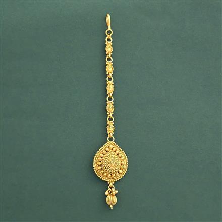 Antique Plain Gold Tikka With Gold Plating