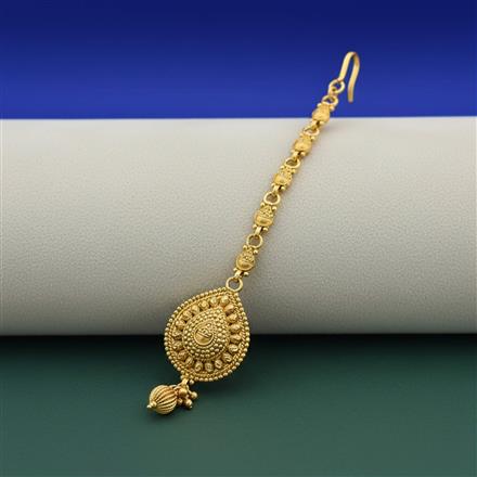 Antique Plain Gold Tikka With Gold Plating