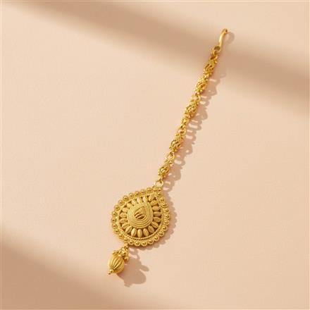 Antique Plain Gold Tikka With Gold Plating