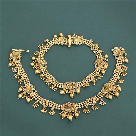Antique Classic Payal With Matte Gold Plating