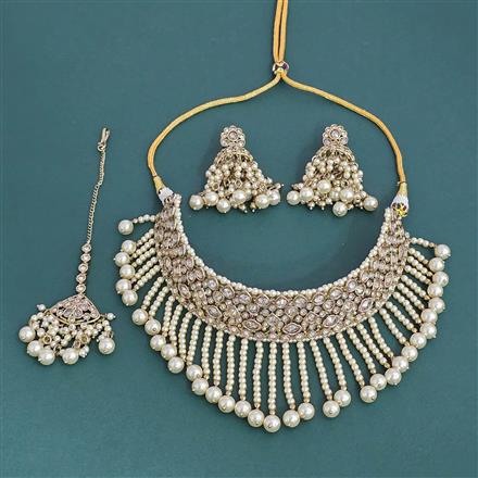 Antique Classic Necklace With Mehndi Plating