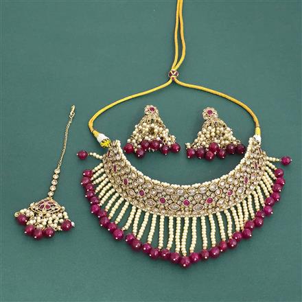 Antique Classic Necklace With Mehndi Plating