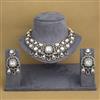 Antique Classic Necklace Set With Mehndi Plating