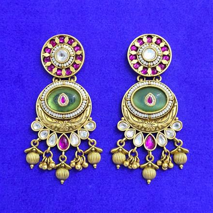 Antique Classic Earring With Matte Gold Plating