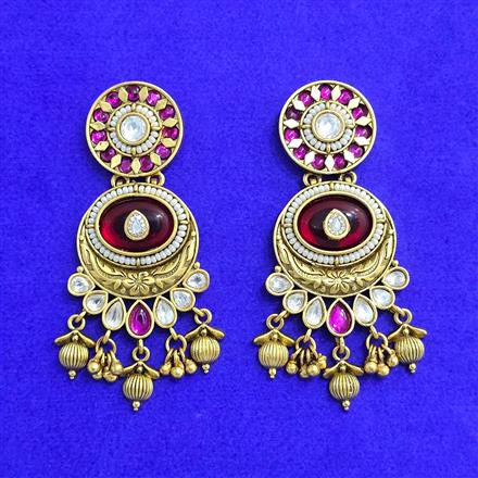 Antique Classic Earring With Matte Gold Plating