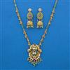 Antique Pearl Pendant Set With Matte Gold Plating