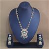 Antique Classic Pendant Set With Matte Gold Plating