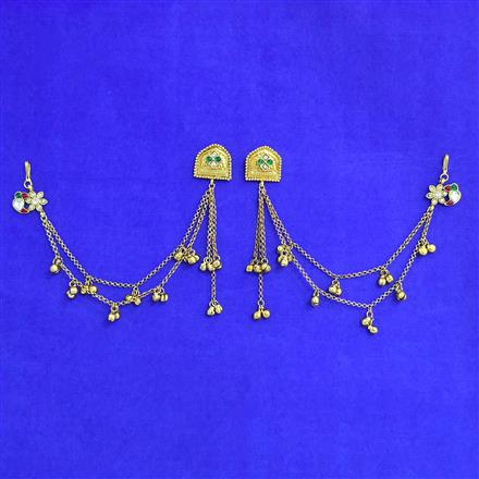 Antique Classic Earring With Matte Gold Plating