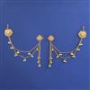 Antique Long Earring With Matte Gold Plating