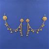 Antique Long Earring With Matte Gold Plating