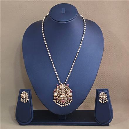 Antique Temple Pendant Set With Gold Plating