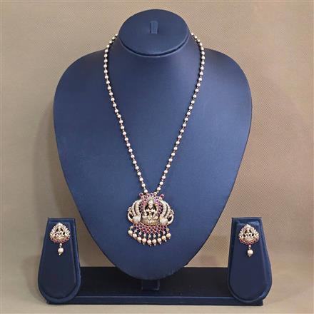 Antique Temple Pendant Set With Gold Plating