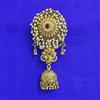 Antique Moti Hair Brooch With Gold Plating