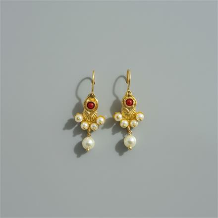 Antique Moti Earring With Gold Plating