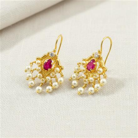 Antique Moti Earring With Gold Plating