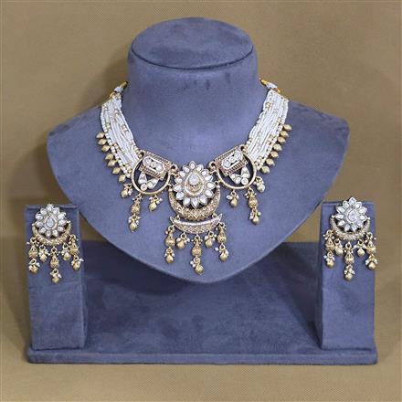 Antique Moti Necklace With Gold Plating