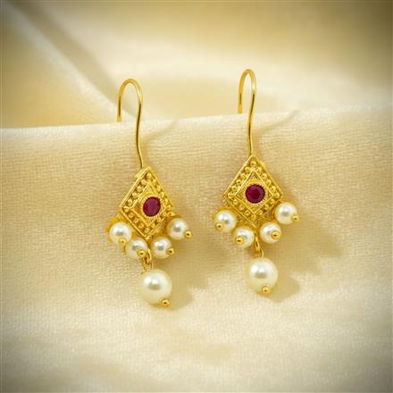 Antique Moti Earring With Gold Plating