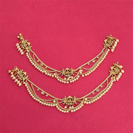 Antique Moti Payal With Gold Plating