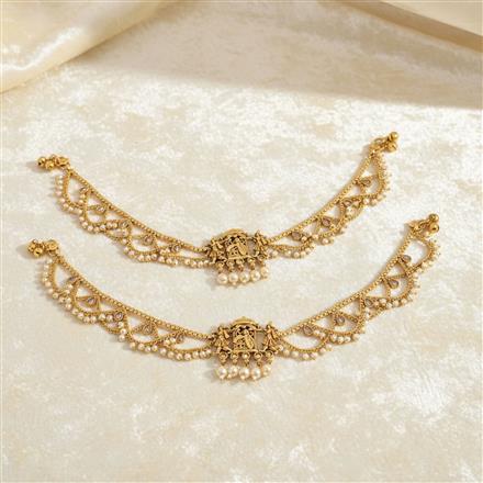 Antique Moti Payal With Gold Plating