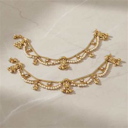 Antique Moti Payal With Gold Plating