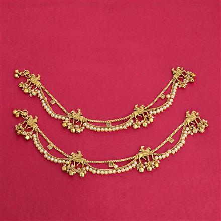 Antique Moti Payal With Gold Plating
