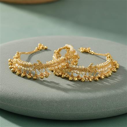 Antique Moti Payal With Gold Plating