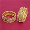 Antique Openable Bangles With Matte Gold Plating