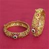 Antique Openable Bangles With Matte Gold Plating