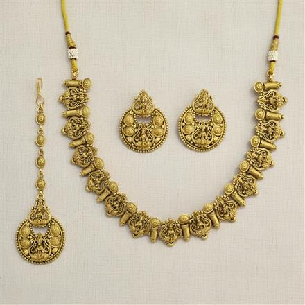 Antique Temple Necklace With Gold Plating