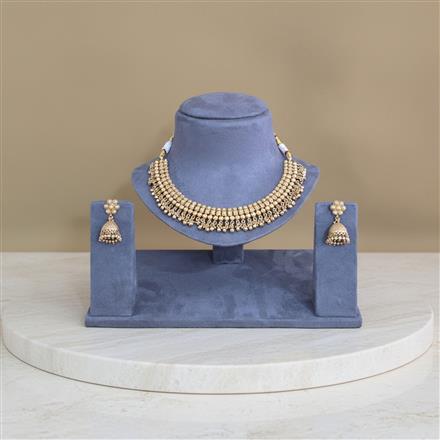 Antique Classic Necklace With Matte Gold Plating