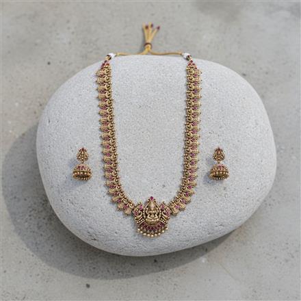 Antique Long Necklace With Gold Plating
