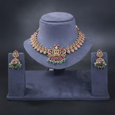 Antique Temple Necklace With Gold Plating