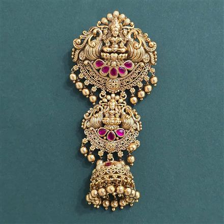 Antique Temple Hair Brooch With Gold Plating