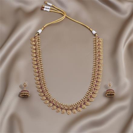 Antique Long Necklace With Gold Plating
