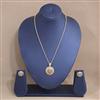 Antique Classic Pendant Set With Matte Gold Plating