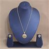 Antique Classic Pendant Set With Matte Gold Plating
