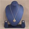 Antique Classic Pendant Set With Matte Gold Plating