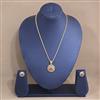 Antique Classic Pendant Set With Matte Gold Plating