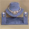 Antique Choker Necklace With Matte Gold Plating