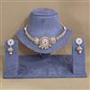 Antique Choker Necklace With Matte Gold Plating