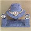 Antique Choker Necklace With Matte Gold Plating