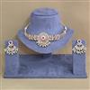 Antique Choker Necklace With Matte Gold Plating