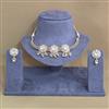 Antique Choker Necklace With Matte Gold Plating