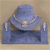 Antique Choker Necklace With Matte Gold Plating