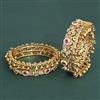 Antique Openable Bangles With Matte Gold Plating