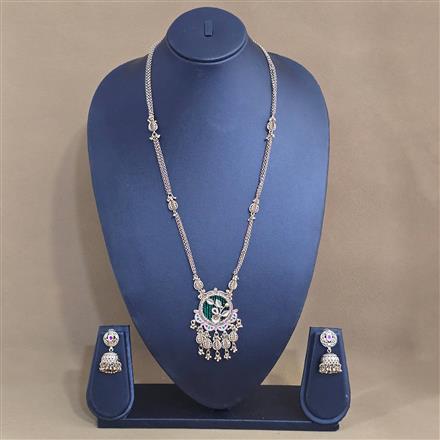 Antique Classic Pendant Set With Matte Gold Plating